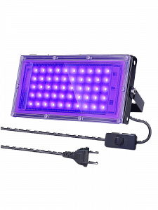 Ультрафиолетовый прожектор, UV LED Flood Light, УФ лампа 50Вт Огонёк OG-LDP49B